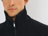 Толстовка с воротником-стойкой на молнии, Черный