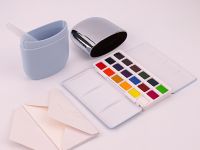 Набор акварели HIMI 18 цветов, подарочный, голубой