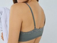 Топ-бра в рубчик, Зеленый