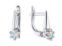 Серьги из белого золота с бриллиантами э0901сг04210204