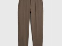 Прямые брюки с эластичным поясом, Коричневый