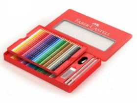 Набор карандашей цветных Faber-castell "Замок" 48 цв+ 2 черногр. кар.+ точилка + ластик, в металле