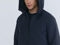 Утеплённая куртка с капюшоном, Синий