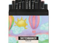 Набор маркеров Sketchmarker "Brush Pro Pastel Set" 12 цветов в картонной упаковке