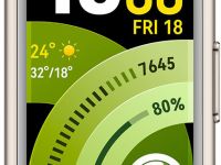 Умные часы HUAWEI Band 11 Pro серебристые, с зелёным ремешком