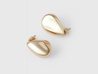 Серьги с эффектом мятого металла, Золотой