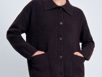 Кардиган свободного силуэта с отложным воротником