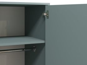 Распашной шкаф Анджи 2-93x195 Серо-зеленый