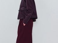 Широкие брюки с эластичным поясом, Фиолетовый