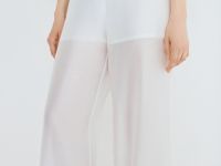 Брюки из полупрозрачной ткани, Белый