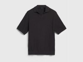 Поло из текстурной ткани, Коричневый