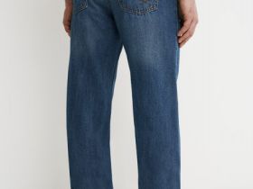 Прямые джинсы, Синий