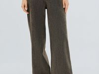 Утеплённые широкие джинсы, Серый