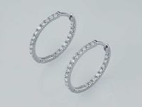 Серьги из белого золота с бриллиантами э4701сг05153000