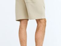 Базовые шорты из хлопка, Бежевый