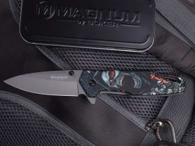 Складной нож Boker Screaming Skull, сталь 440А, рукоять нержавеющая сталь