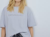 Футболка с 3D-вышивкой, Серый