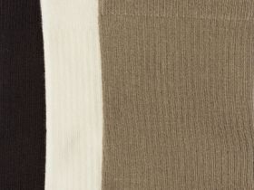 Высокие носки в рубчик, 3 пары, Бежевый