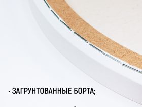 Холст на круглом подрамнике, акриловый грунт ТАИР 270 г, хлопок