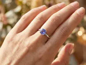 Кольцо из серебра с танзанитом э0608кц11102400