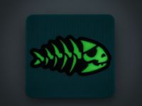 Патч Рыба, синий, StabWoodStone