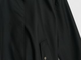 Короткая куртка с воротником-стойкой, Черный