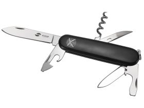 Нож перочинный Stinger 90 мм, 11 функций, черный, в блистере