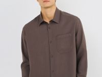 Рубашка из вискозы, Коричневый