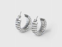 Серьги-кольца, Серебряный