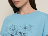 Футболка свободного силуэта с принтом