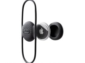 Держатель для смарт трекера Bone AirTag Bike Strap с креплением под седло за релинги (черный)