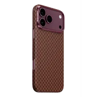 Чехол-накладка Keephone Ankora Aramid MagSafe для Apple iPhone 17 Pro/18 Pro кевлар (бордовый)