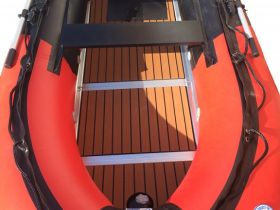 Лодка ПВХ STORMLINE Flexiteek 340 (черно-зеленая/красно-черная)