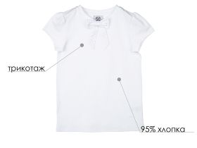 Блузка трикотажная с бантом