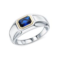 Серебряное кольцо с синтетической шпинелью