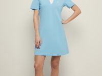 Платье поло с контрастным воротником