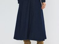 Юбка миди A-силуэта, Синий