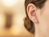 Пусеты из белого золота э4712пс03210203