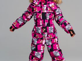 Комбинезон текстильный с полиуретановым покрытием для девочек