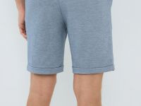 Шорты из двухцветного пике, Голубой