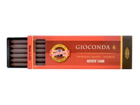 Набор стержней для цангового карандаша Koh-I-Noor "GIOCONDA" 6 шт 5,6 мм, сепия светлая