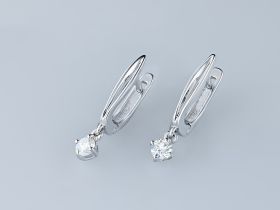 Серьги из белого золота с бриллиантами э0901сг07210752