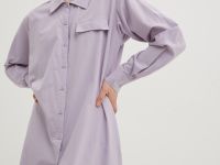 Платье прямого кроя с хлопком