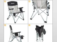 3825 Hard Arm Chair кресло скл. cталь (59х83х95см, черный-серый )