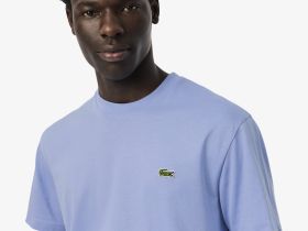 Мужская хлопковая футболка Lacoste с коротким рукавом