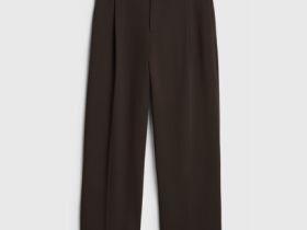 Широкие брюки с ремнём, Коричневый