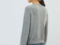 Укороченный кардиган на пуговицах, Серый