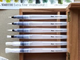 Кисть синтетика с резервуаром №5 круглая Pinax "Aquantech" большая