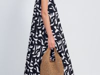 Платье макси из хлопка