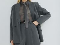 Классические шорты со складками, Серый